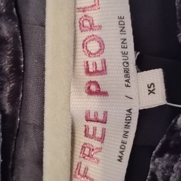 Free People Faye Military Velvet Women's Jacket Top Blazer NWT Sz XS - Picture 4 of 10